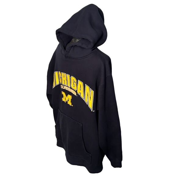 Michigan Wolverines Colosseum Hoodie Mens Medium Black With Pocket - Picture 5 of 8